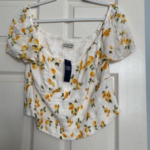 Abercrombie Lemon Crop Top